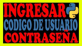 Crea un programa que pida al usuario su código de usuario y su contraseña numérica