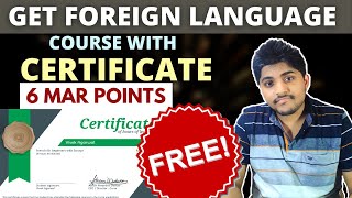 Free Foreign Language Certificate | Foreign language Course with Free Certificate| Free 26 MAR Point