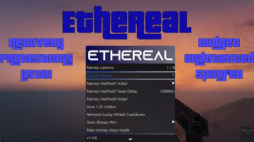 Ethereal GTA V mod Menu Showcase! | Great protections | Money recovery | 30 MILLION!