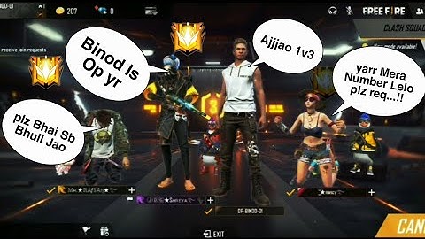 Random Grandmaster pro 2 Girls call me Noob and i Challenge for cutom room 1 vs 3 / Garena Free Fire