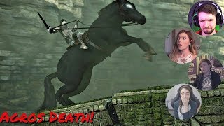 Gamers React to: Agros Death in Shadow of the Colossus (Marz, JackSepticEye, Gab Smolders+ More) YouTube Videos
