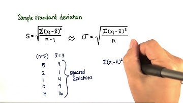 Clarifying Sample SD - Intro to Descriptive Statistics