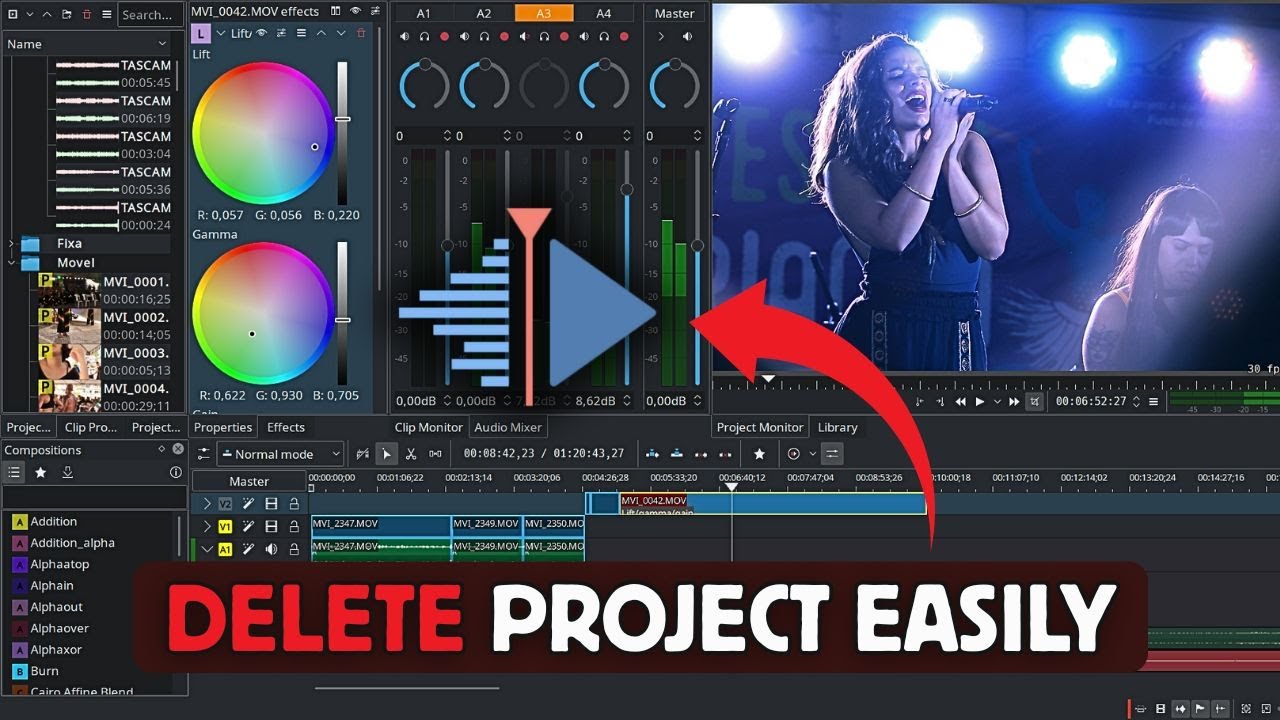 How to Delete Project in Kdenlive 2025?