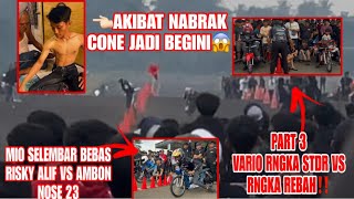 NABRAK CONE SAAT LEPAS GINI JADI NYA😱LAGA MATIC CICANGKAL ENDING NYA DILUAR DUGAAN‼️
