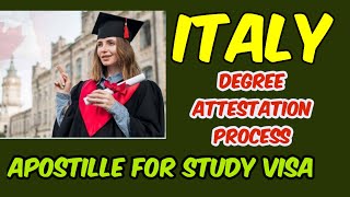 DOCUMENT ATTESTATION FOR ITALY | APOSTILLE TO STUDY IN ITALY | HRD/ MEA/ VERIFICATION FOR ITALY VISA