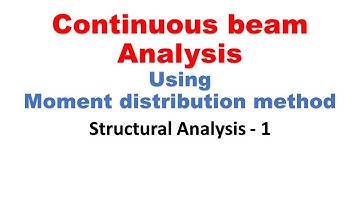 Continuous beam analysis using Moment distribution method