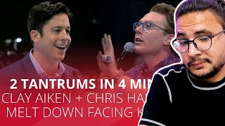 2 TANTRUMS IN 4 MINUTES Clay Aiken + Chris Hahn both melt down facing Knowles