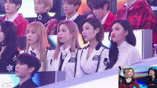 [171231] MBC 가요대제전 Mamamoo reaction to Red Velvet 