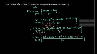 Derivatives from First Principles  Step by Step