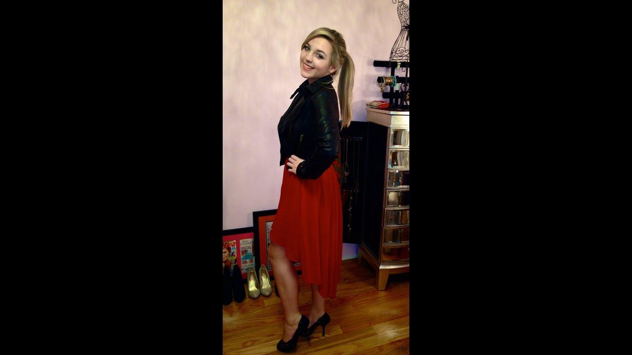 Outfit of the Night! High low hem skirt!