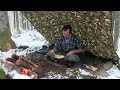 Bushcraft Day in the Forest with a bit of snow and tasty food