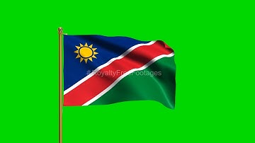 Namibia National Flag HD | World Countries Green Screen Flag animation loop | Royalty Free Footages