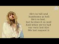 TAYLOR SWIFT - Wildest Dreams Lyrics