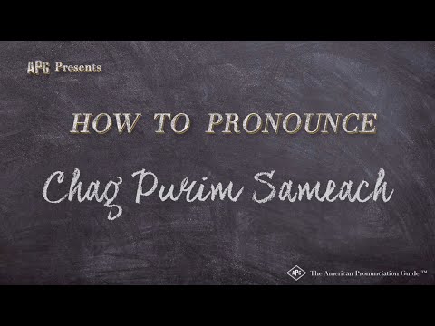 How to Pronounce Chag Purim Sameach (Real Life Examples!)