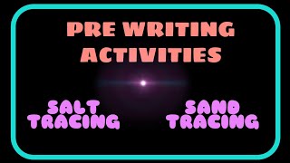 PRE WRITING ACTIVITIES || SAND TRACING || SALT TRACING ACTIVITY