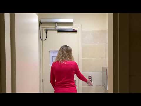 Touchless solution for restroom doors