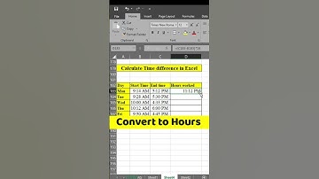 Calculate Time difference in #excel #shortvideo #shorts #exceltipsandtricks @learningtech1