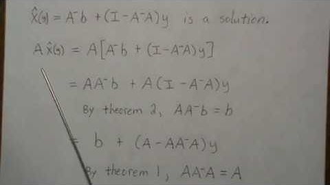 Generalized Inverse Matrix
