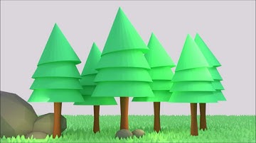 Low poly tree tutorial / blender / easy and fast