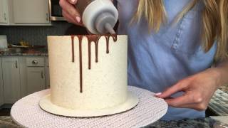 Quick and easy tutorial for creating a drip on your cake