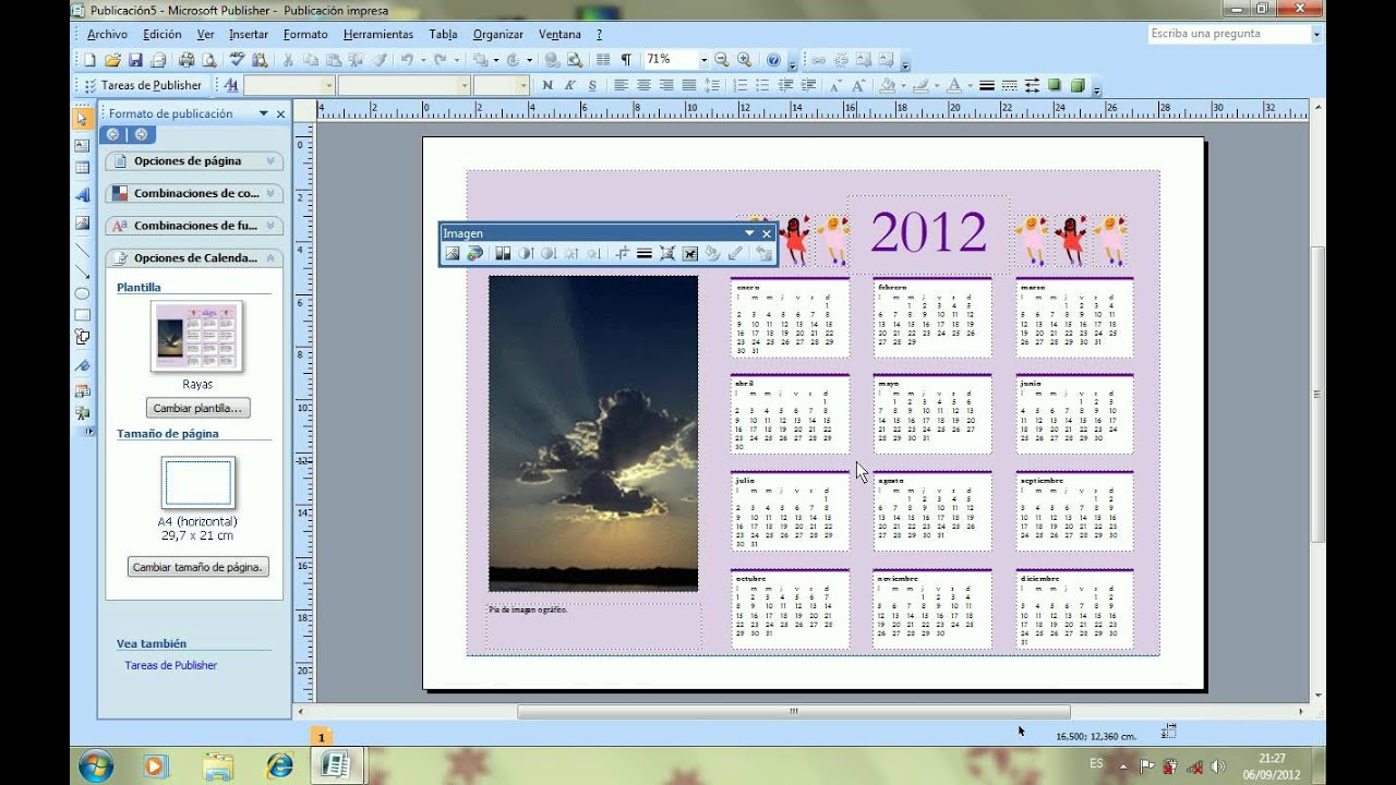 Como hacer un calendario con word