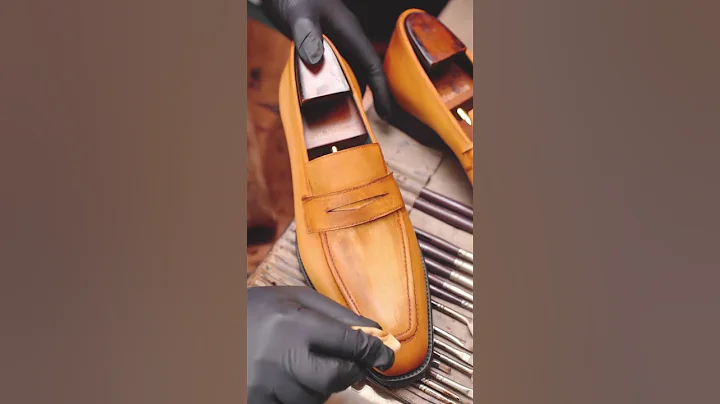 GIFENNSE Craftsman's Brown Transformation of White Leather Loafers H  #shoes #mensshoes #asmr