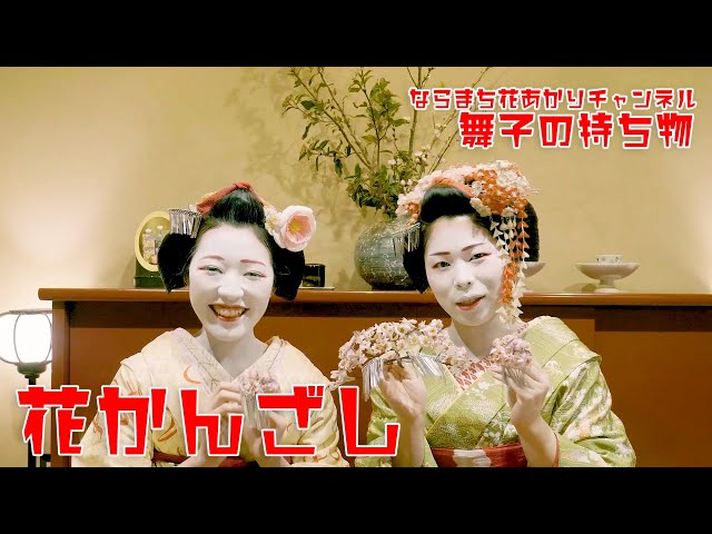 花街のお持ち物 21g 日本髪 現役の飴色櫛 芸妓 アンティーク 現役舞子の持ち物紹介!!花かんざし編。Geisha maiko Kanzashi
