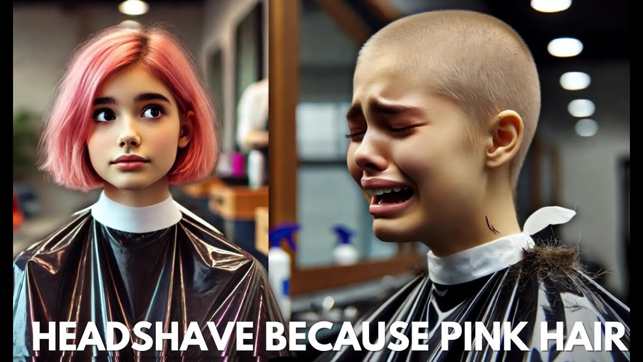 Forced Headshave By Mother Because Pink Hair - Haircut Stories - YouTube
