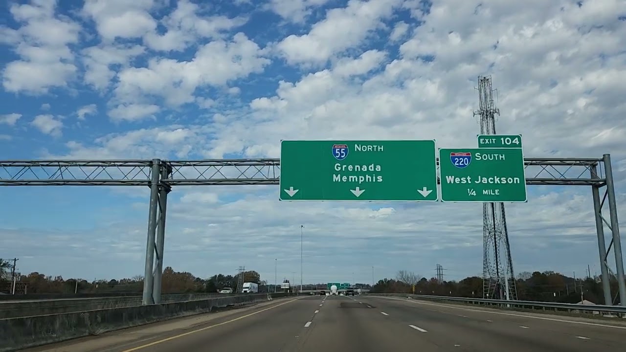 Driving Experience 🚗 on I-55 North of Jackson Mississippi 