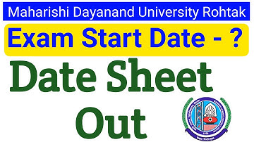Mdu Exam Date sheet || Mdu Exams 2022 || Mdu latest update || MDU PG practical exam Date Sheet 2022