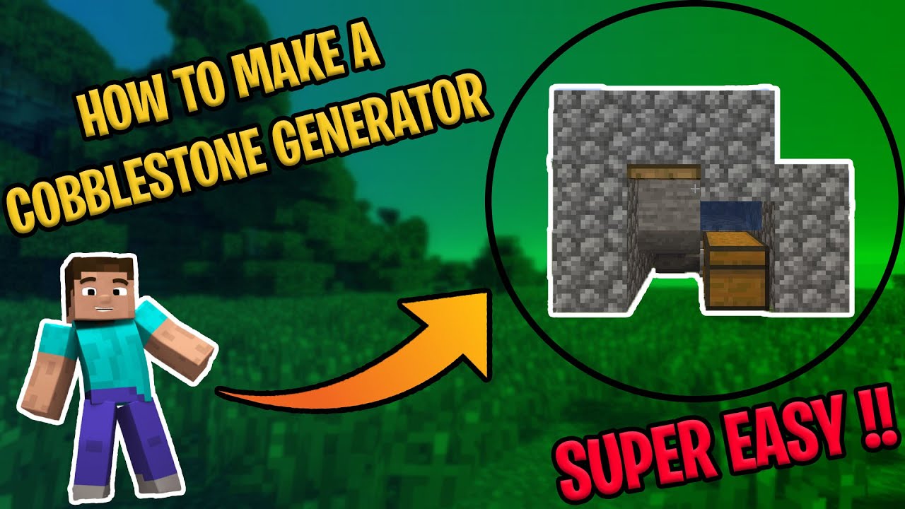 How to make a Cobblestone generator - super easy I How to make a ...