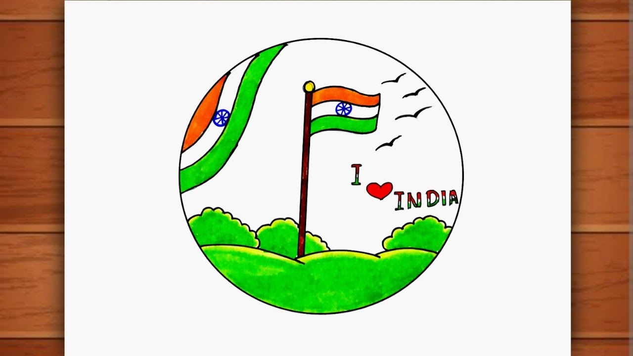 Republic day celebration drawing | 26 January republic day drawing | Republic Day special drawing