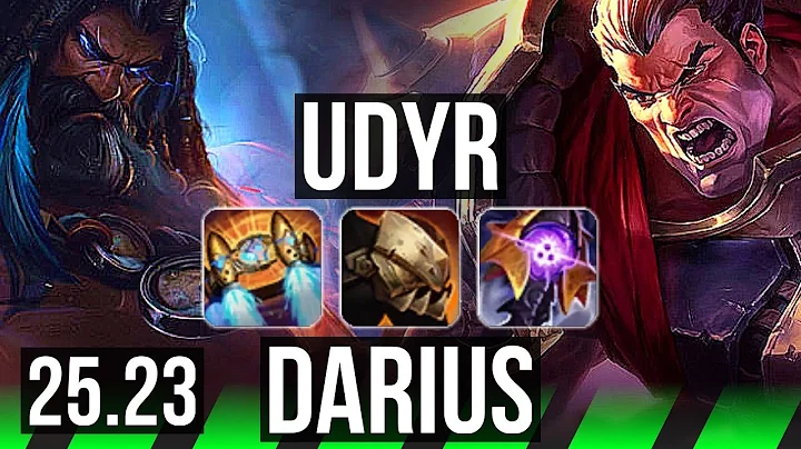 UDYR vs DARIUS (JGL) | 65% winrate, 15/3/13, 38k DMG, Godlike, Rank 10 Udyr | BR Grandmaster | 25.23
