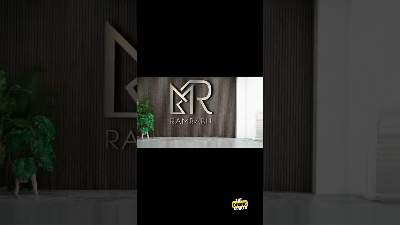 RAMBABU Name logo design 