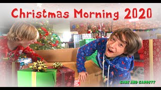 Christmas Morning Opening Presents - 2020 | Gabe and Garrett! (4K)