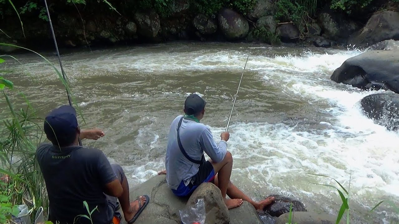 Mancing Di Sungai Besar Dengan Pemandangan Yang Indah Ca'en Pak - YouTube