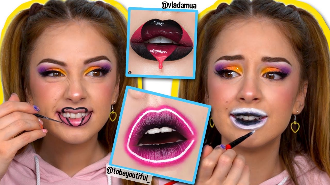 I TRIED RECREATING INSTAGRAM LIP ART