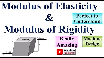 Modulus of Elasticity, Modulus of Rigidity, Young Modulus, Machine Design