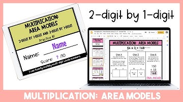 Multiplication: Area Models 2 x 1 digits Tutorial Video