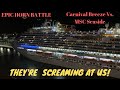 Epic Horn Battle Carnival Breeze Vs MSC Seaside Oct 1 2019   St Thomas USVI