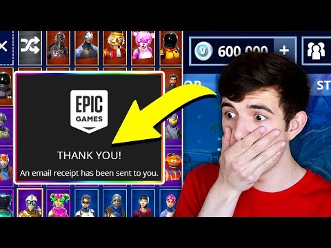 buying 600 000 v bucks in fortnite battle royale the most expensive fortnite account - fortnite v buck purchases