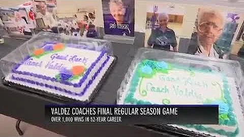 Franklin High School volleyball coach Flo Valdez' final regular season game