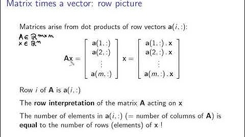 Linear algebra and applications: video 2 Matrices