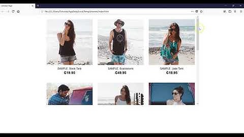 Building an ecommerce store with ecwid using layout grid in WYSIWYG Web Builder