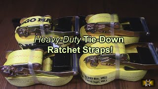 DC Cargo Brand Heavy-Duty Tie-Down Ratchet Straps Pack of 4 2 x 27 Feet REVIEW