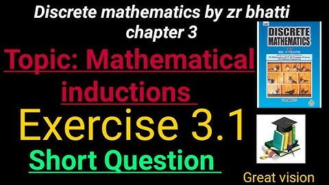 Discrete mathematics by zr bhatti chapter #3 . Exercise # 3.1 . Short Question. |Great vision|