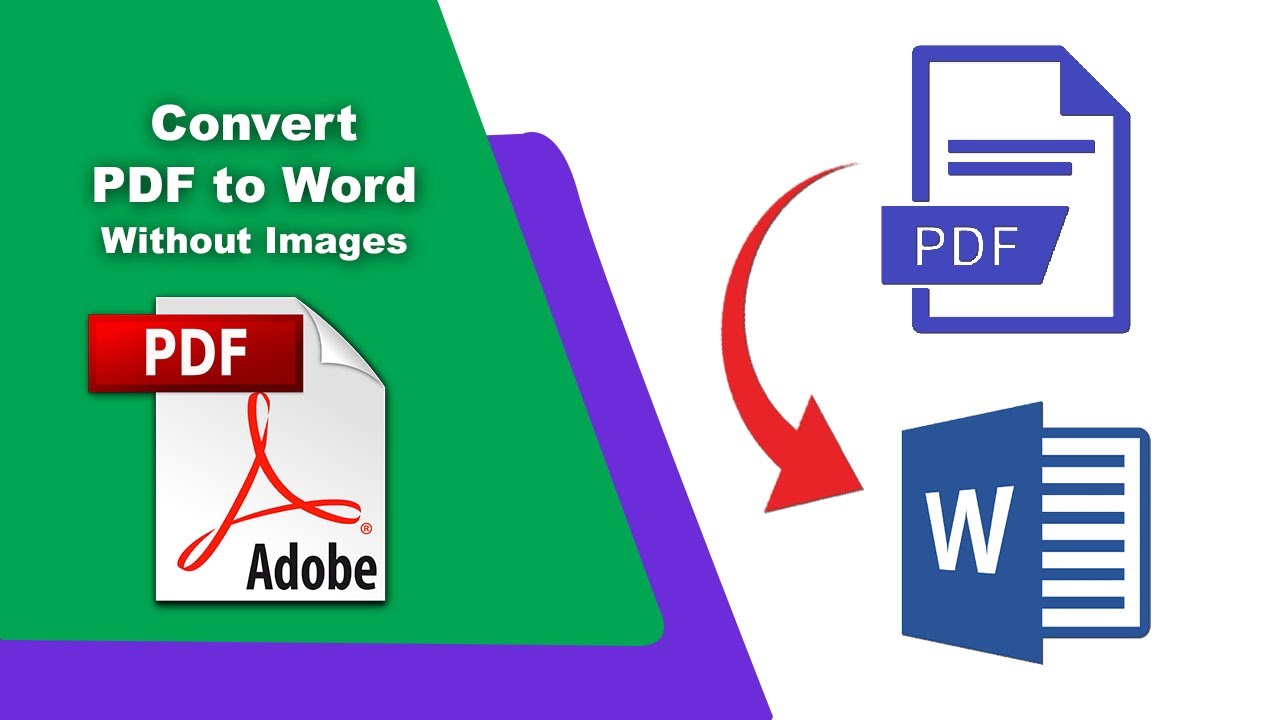 How to convert pdf to word document without images (Export PDF) using ...
