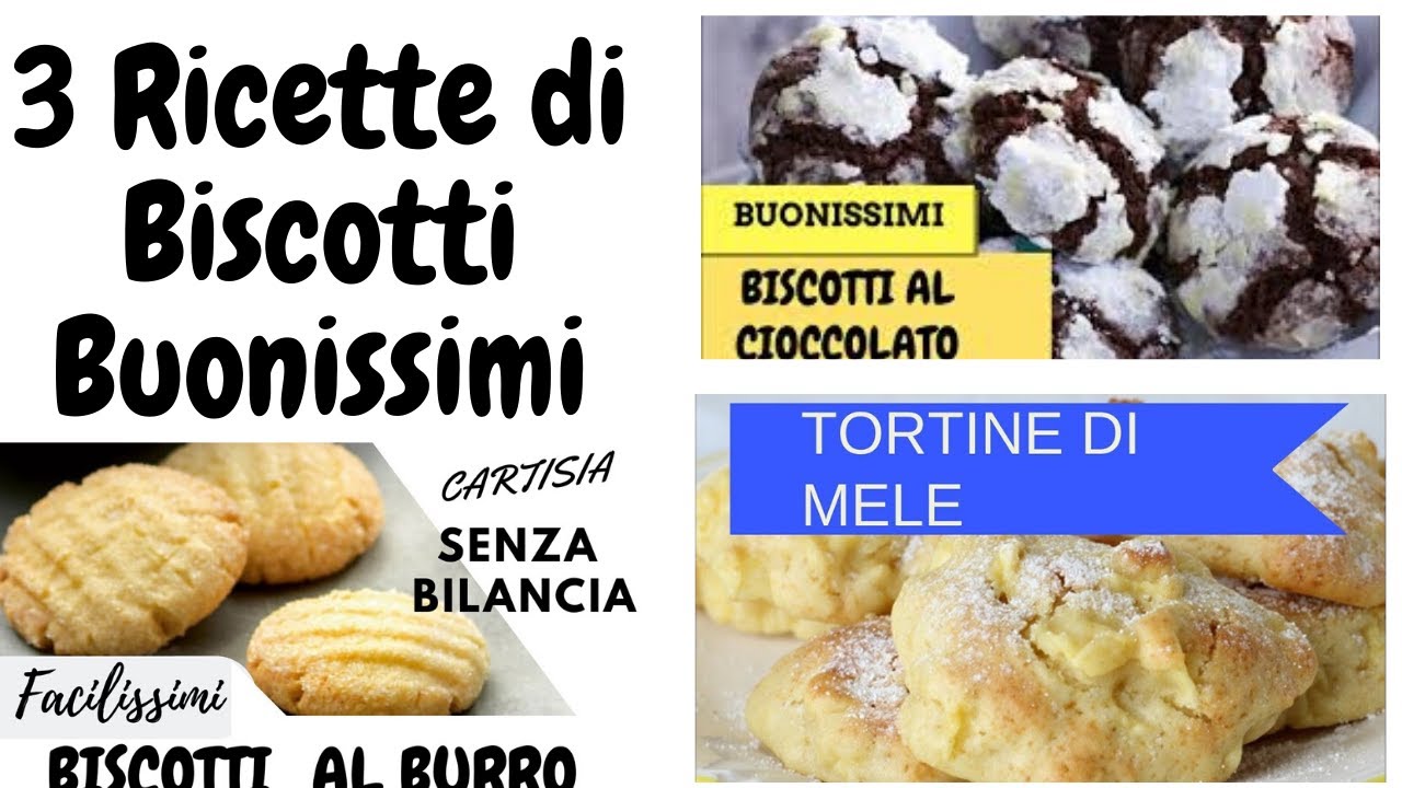 3 RICETTE DI BISCOTTI FACILI E VELOCI PER TUTTI