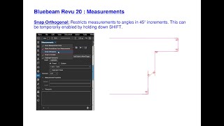 Bluebeam Revu 20 - Measurements Snap Orthogonal