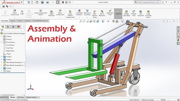 Hydraulic Hand Forklift Assembly and Animation Tutorial in Solidworks